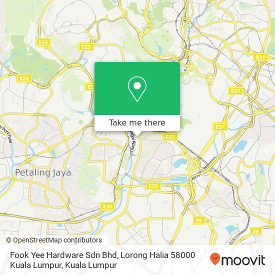 Fook Yee Hardware Sdn Bhd, Lorong Halia 58000 Kuala Lumpur map