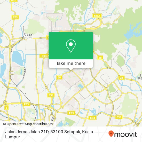 Jalan Jernai Jalan 21D, 53100 Setapak map