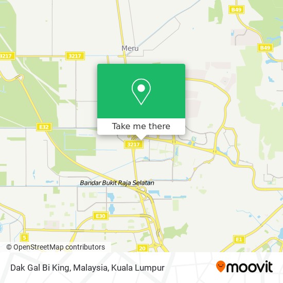 Dak Gal Bi King, Malaysia map