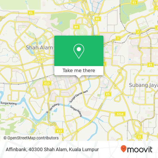 Affinbank, 40300 Shah Alam map