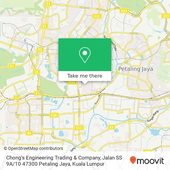 Chong's Engineering Trading & Company, Jalan SS 9A / 10 47300 Petaling Jaya map