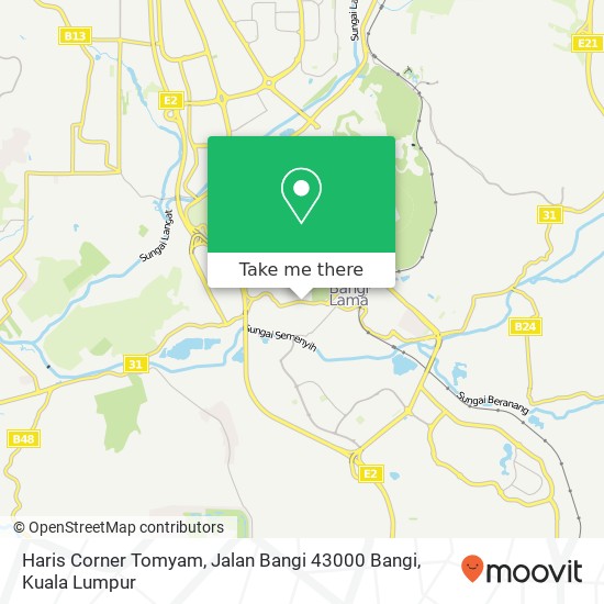 Haris Corner Tomyam, Jalan Bangi 43000 Bangi map