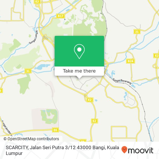 Peta SCARCITY, Jalan Seri Putra 3 / 12 43000 Bangi