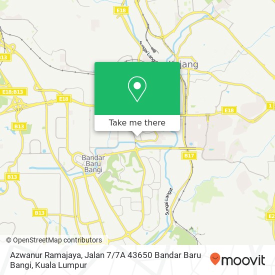Peta Azwanur Ramajaya, Jalan 7 / 7A 43650 Bandar Baru Bangi