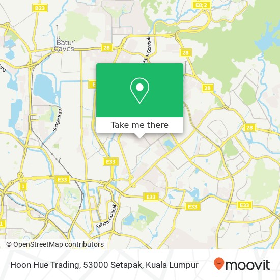Hoon Hue Trading, 53000 Setapak map
