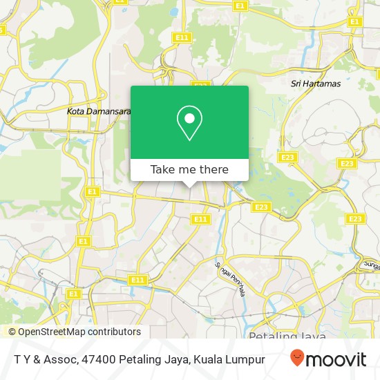 T Y & Assoc, 47400 Petaling Jaya map