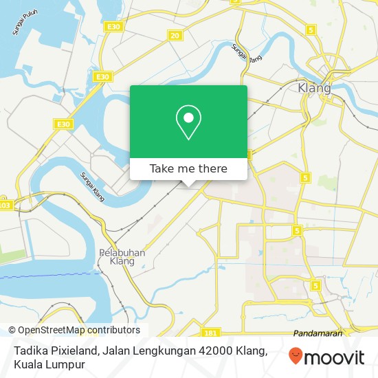 Peta Tadika Pixieland, Jalan Lengkungan 42000 Klang