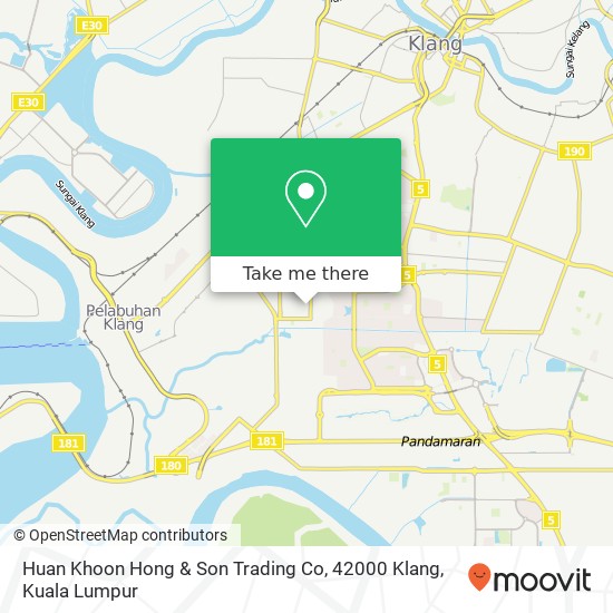 Peta Huan Khoon Hong & Son Trading Co, 42000 Klang