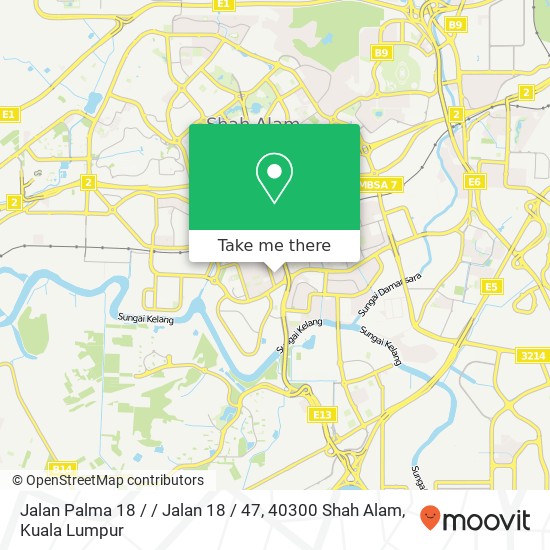 Jalan Palma 18 / / Jalan 18 / 47, 40300 Shah Alam map