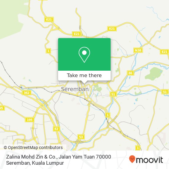 Peta Zalina Mohd Zin & Co., Jalan Yam Tuan 70000 Seremban