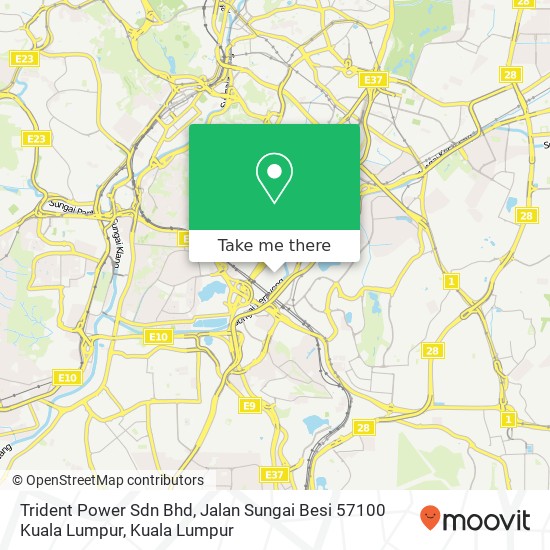 Trident Power Sdn Bhd, Jalan Sungai Besi 57100 Kuala Lumpur map