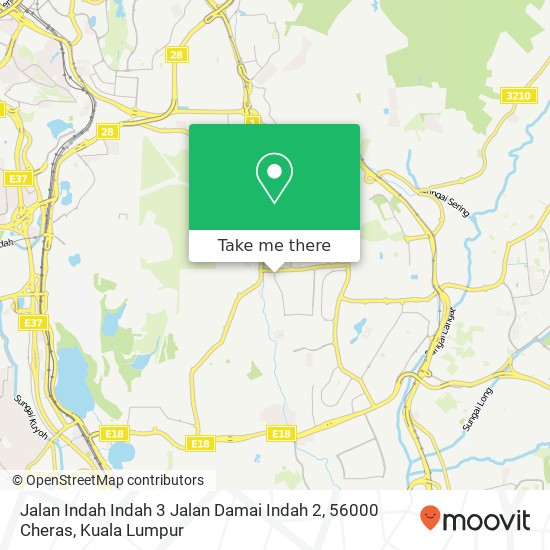 Jalan Indah Indah 3 Jalan Damai Indah 2, 56000 Cheras map