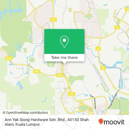 Ann Yak Siong Hardware Sdn. Bhd., 40150 Shah Alam map