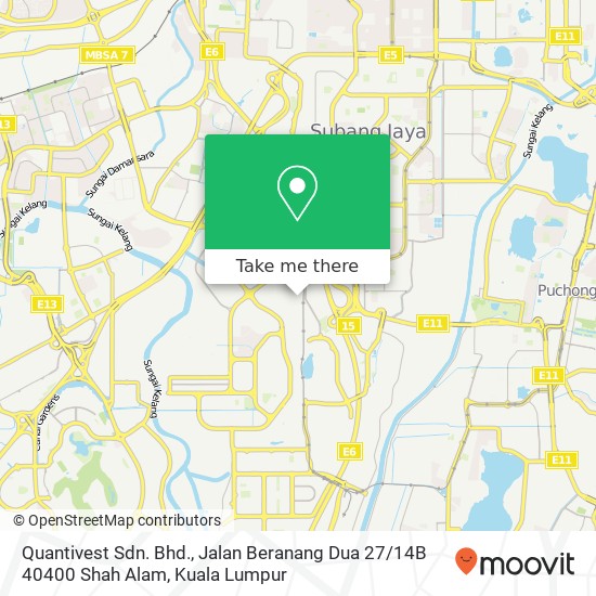 Peta Quantivest Sdn. Bhd., Jalan Beranang Dua 27 / 14B 40400 Shah Alam