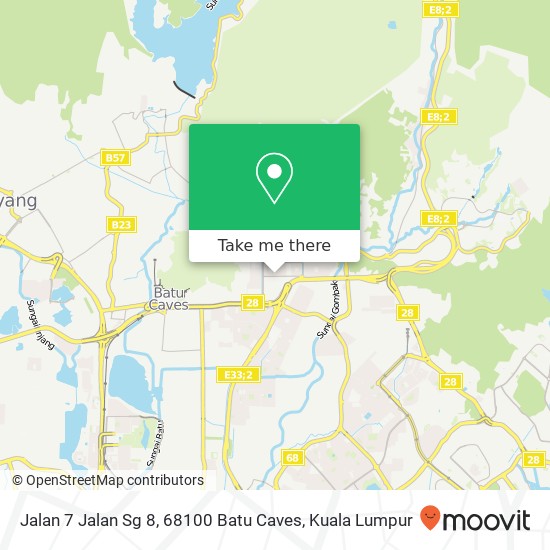 Peta Jalan 7 Jalan Sg 8, 68100 Batu Caves