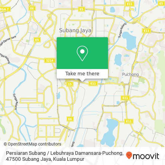 Persiaran Subang / Lebuhraya Damansara-Puchong, 47500 Subang Jaya map