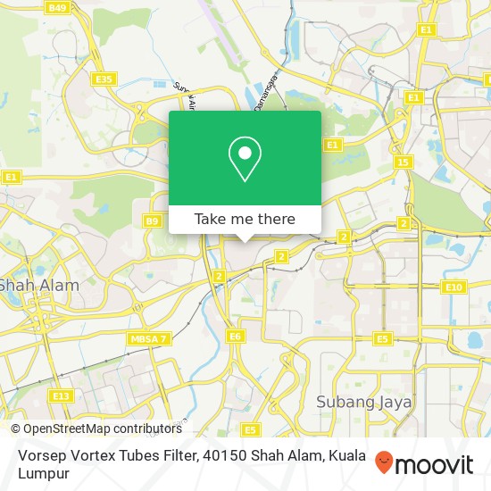 Vorsep Vortex Tubes Filter, 40150 Shah Alam map