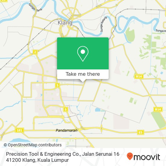 Precision Tool & Engineering Co., Jalan Serunai 16 41200 Klang map