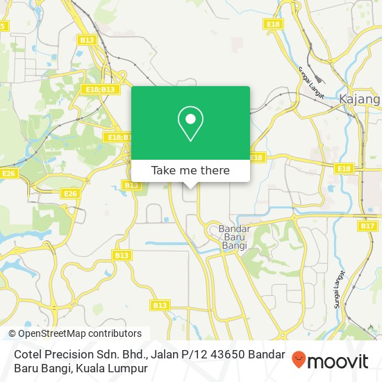 Cotel Precision Sdn. Bhd., Jalan P / 12 43650 Bandar Baru Bangi map