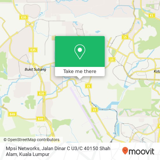 Mpsi Networks, Jalan Dinar C U3 / C 40150 Shah Alam map