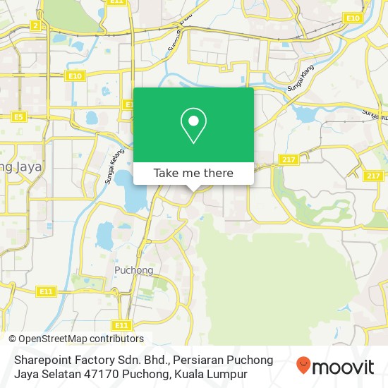 Sharepoint Factory Sdn. Bhd., Persiaran Puchong Jaya Selatan 47170 Puchong map