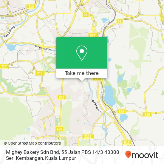 Mighey Bakery Sdn Bhd, 55 Jalan PBS 14 / 3 43300 Seri Kembangan map