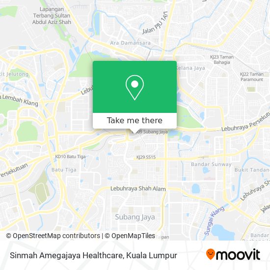 Sinmah Amegajaya Healthcare map