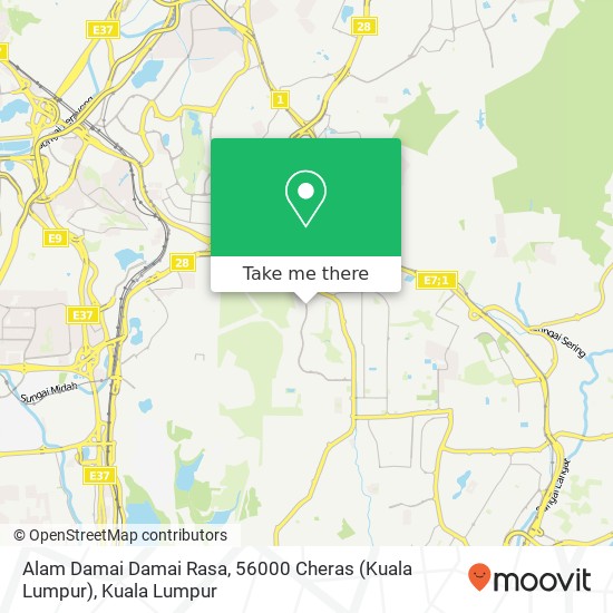 Peta Alam Damai Damai Rasa, 56000 Cheras (Kuala Lumpur)