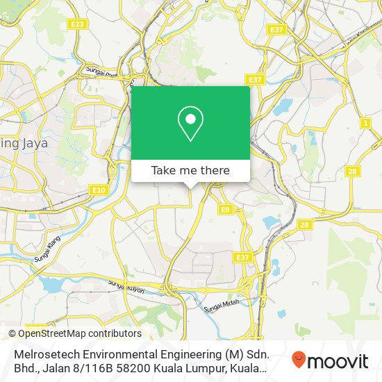 Melrosetech Environmental Engineering (M) Sdn. Bhd., Jalan 8 / 116B 58200 Kuala Lumpur map