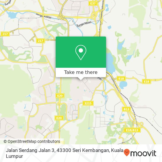 Jalan Serdang Jalan 3, 43300 Seri Kembangan map