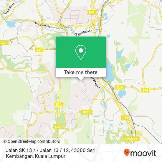 Peta Jalan SK 13 / / Jalan 13 / 12, 43300 Seri Kembangan