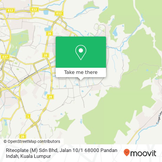 Riteoplate (M) Sdn Bhd, Jalan 10 / 1 68000 Pandan Indah map