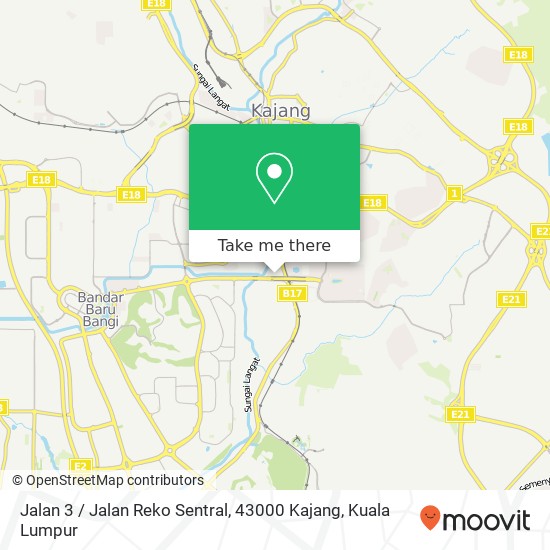 Peta Jalan 3 / Jalan Reko Sentral, 43000 Kajang