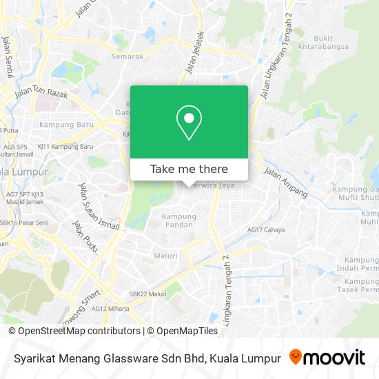 Peta Syarikat Menang Glassware Sdn Bhd