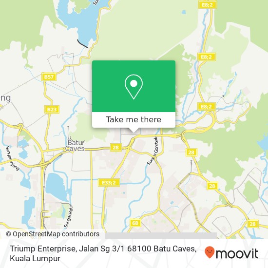 Triump Enterprise, Jalan Sg 3 / 1 68100 Batu Caves map