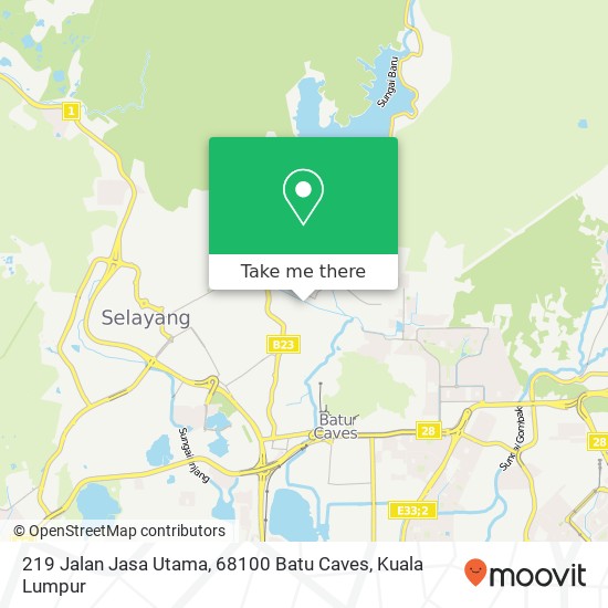 Peta 219 Jalan Jasa Utama, 68100 Batu Caves