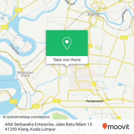Peta ANA Serbaneka Enterprise, Jalan Batu Nilam 15 41200 Klang