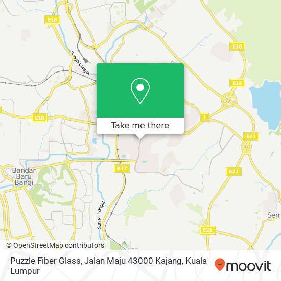 Peta Puzzle Fiber Glass, Jalan Maju 43000 Kajang