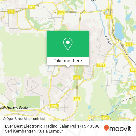 Peta Ever Best Electronic Trading, Jalan Puj 1 / 15 43300 Seri Kembangan