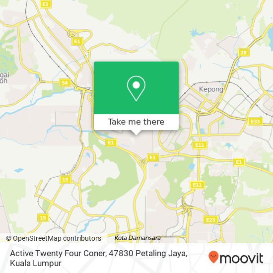 Active Twenty Four Coner, 47830 Petaling Jaya map