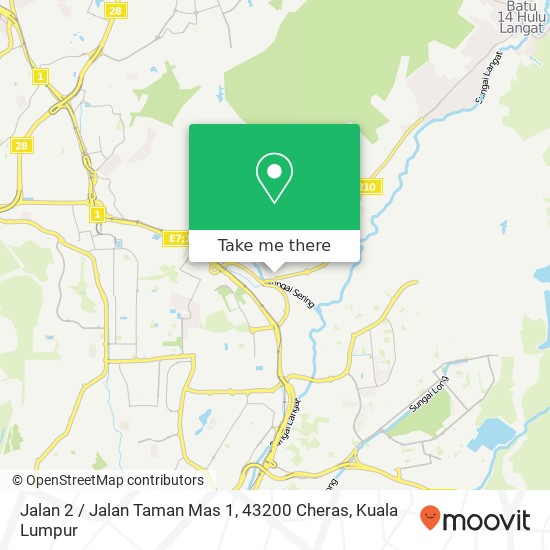 Jalan 2 / Jalan Taman Mas 1, 43200 Cheras map