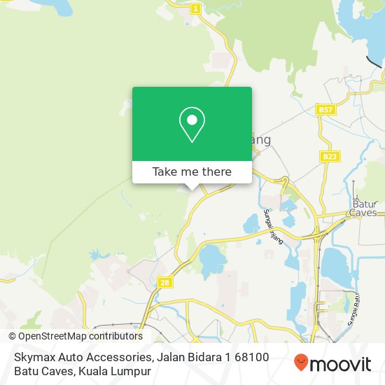 Peta Skymax Auto Accessories, Jalan Bidara 1 68100 Batu Caves