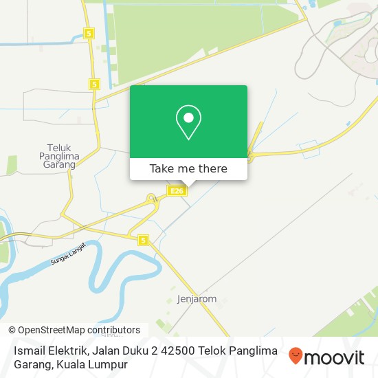 Peta Ismail Elektrik, Jalan Duku 2 42500 Telok Panglima Garang