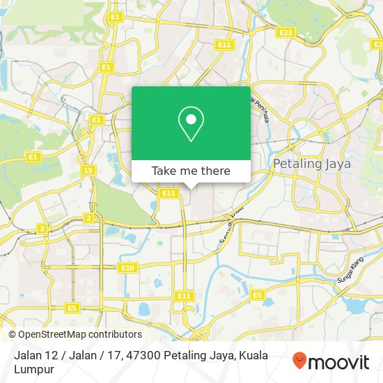 Peta Jalan 12 / Jalan / 17, 47300 Petaling Jaya