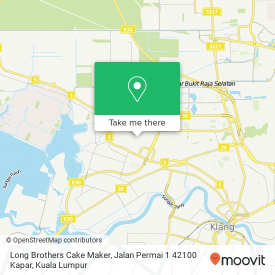 Long Brothers Cake Maker, Jalan Permai 1 42100 Kapar map