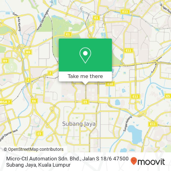 Peta Micro-Ctl Automation Sdn. Bhd., Jalan S 18 / 6 47500 Subang Jaya