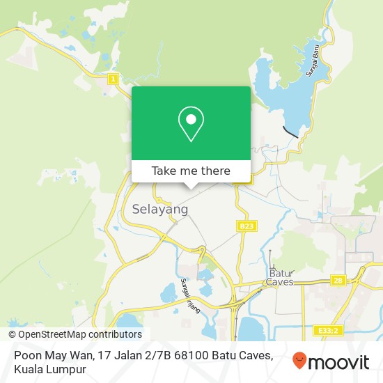 Poon May Wan, 17 Jalan 2 / 7B 68100 Batu Caves map