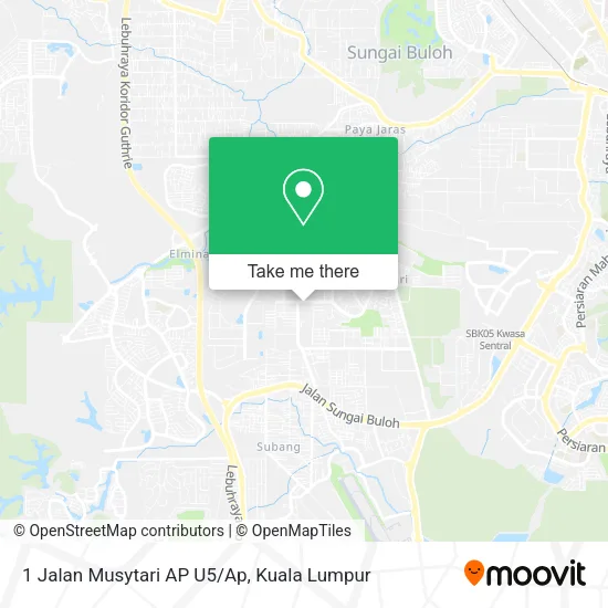 1 Jalan Musytari AP U5/Ap map
