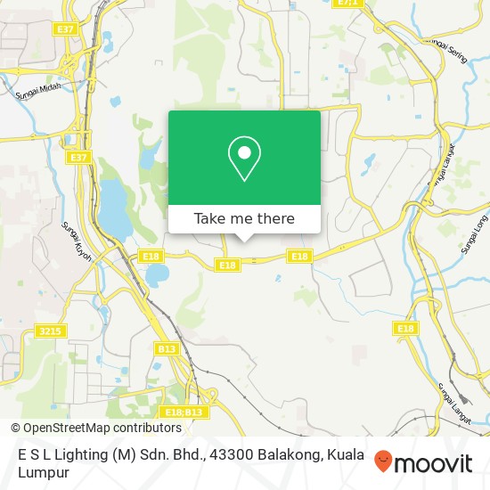 E S L Lighting (M) Sdn. Bhd., 43300 Balakong map