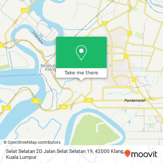 Peta Selat Selatan 2D Jalan Selat Selatan 19, 42000 Klang